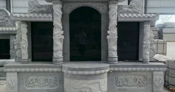 泸州 芝麻灰高档墓碑，土墓，可定制