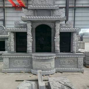 泸州 芝麻灰高档墓碑，土墓，可定制