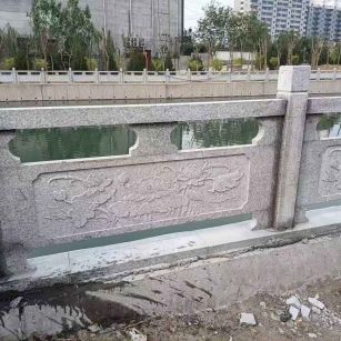 泸州 芙蓉白大花桥梁、河道，石材栏杆、围栏、护栏