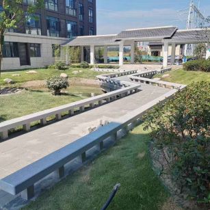 泸州 芝麻灰小区坐凳&栏杆安装效果