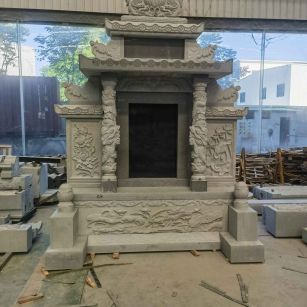 泸州 芝麻灰高档墓碑、土墓，一套也支持定做