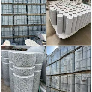 泸州 芝麻白花岗岩挡车柱、隔离柱多少钱