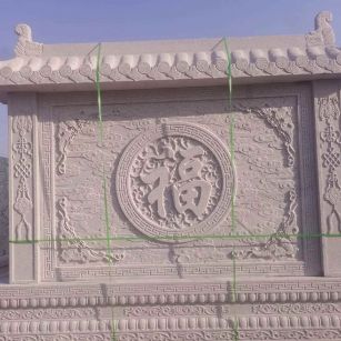 泸州 芝麻白花岗岩屏风，照壁，影壁