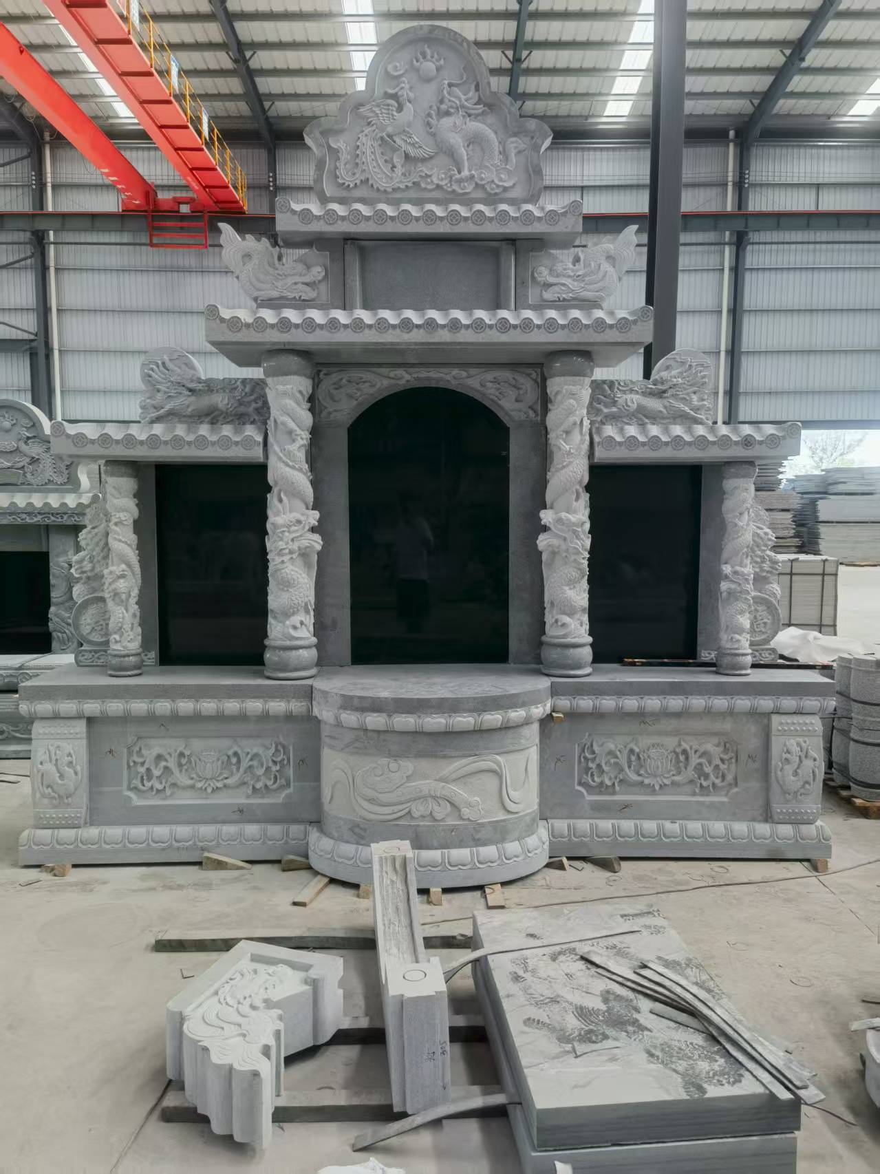 泸州 芝麻灰高档墓碑，土墓，可定制